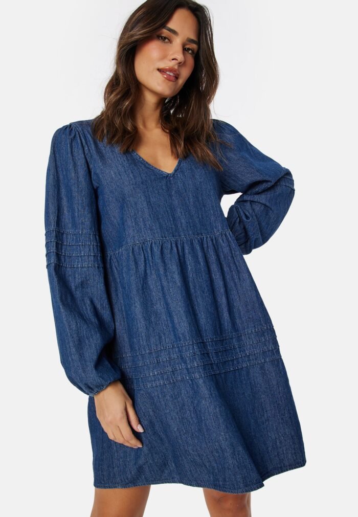 V-Neck Denim Dress - Image 3