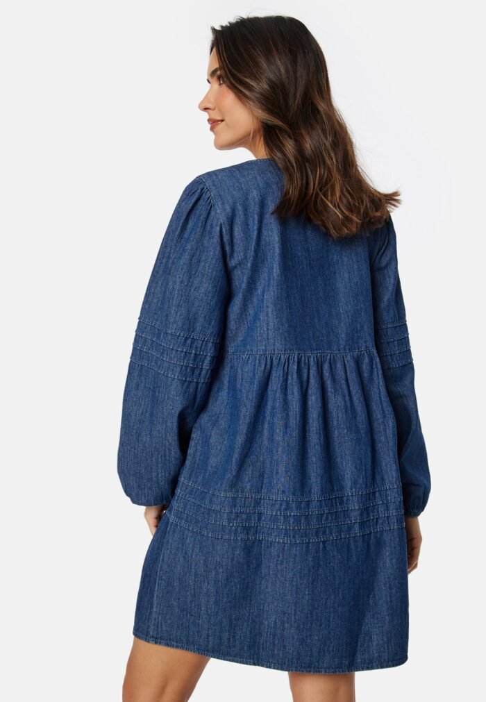 V-Neck Denim Dress - Image 4