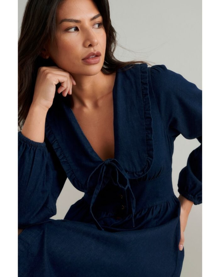 Nobody's Child Denim Otillie Mini Dress - Image 2