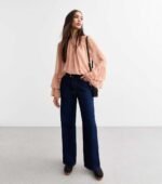 Pink Chiffon Bell Sleeve Blouse - Image 4