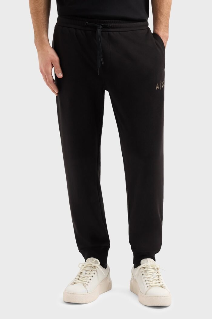 Armani Exchange Regular Fit Ribbed Hem Logo Jogger Men's Pants - Image 3