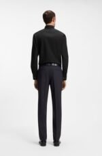 Regular-fit shirt in easy-iron stretch-cotton poplin - Image 6