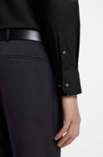 Regular-fit shirt in easy-iron stretch-cotton poplin - Image 2