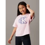 Girls Pink Logo T-Shirt - Image 2