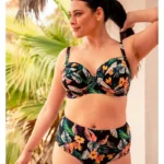 Cuba Libre Plunge Tankini Multiway Top Print Mix Multicolour