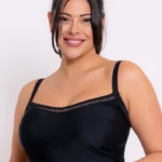 First Class Plunge Tankini Multiway Top Black