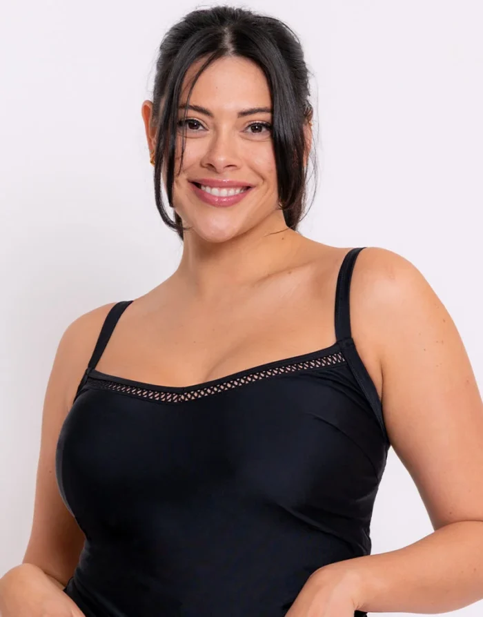 First Class Plunge Tankini Multiway Top Black - Image 3