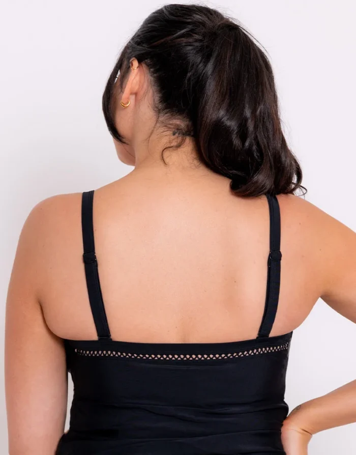 First Class Plunge Tankini Multiway Top Black - Image 5
