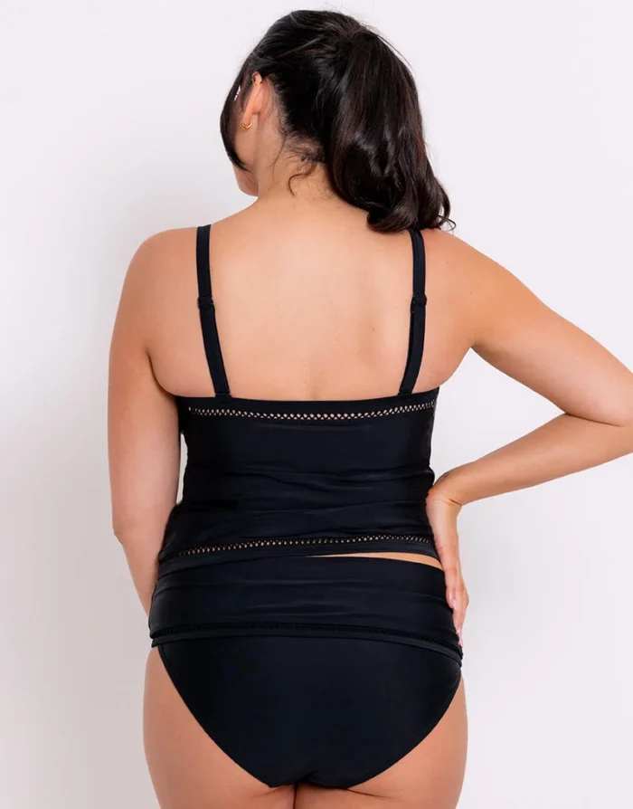 First Class Plunge Tankini Multiway Top Black - Image 2