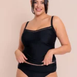 First Class Plunge Tankini Multiway Top Black