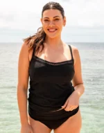 First Class Plunge Tankini Multiway Top Black - Image 4