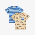 SAFARI VEHICLES AND STRIPE 2 PACK - REGULAR FIT - T-shirt print - mocha