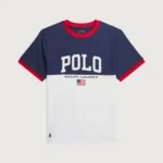 Polo Ralph Lauren SS CN RINGER-KNIT SHIRTS-T-SHIRT girls's Children's T shirt in Multicolour