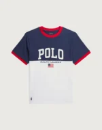 Polo Ralph Lauren SS CN RINGER-KNIT SHIRTS-T-SHIRT girls's Children's T shirt in Multicolour