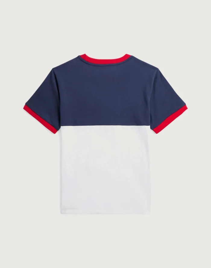 Polo Ralph Lauren SS CN RINGER-KNIT SHIRTS-T-SHIRT girls's Children's T shirt in Multicolour - Image 2