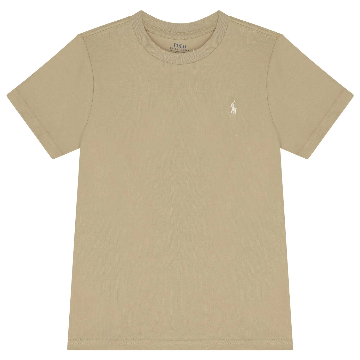 PO-T--2829 Ralph Lauren Boys Beige Logo T-Shirt - Image 1