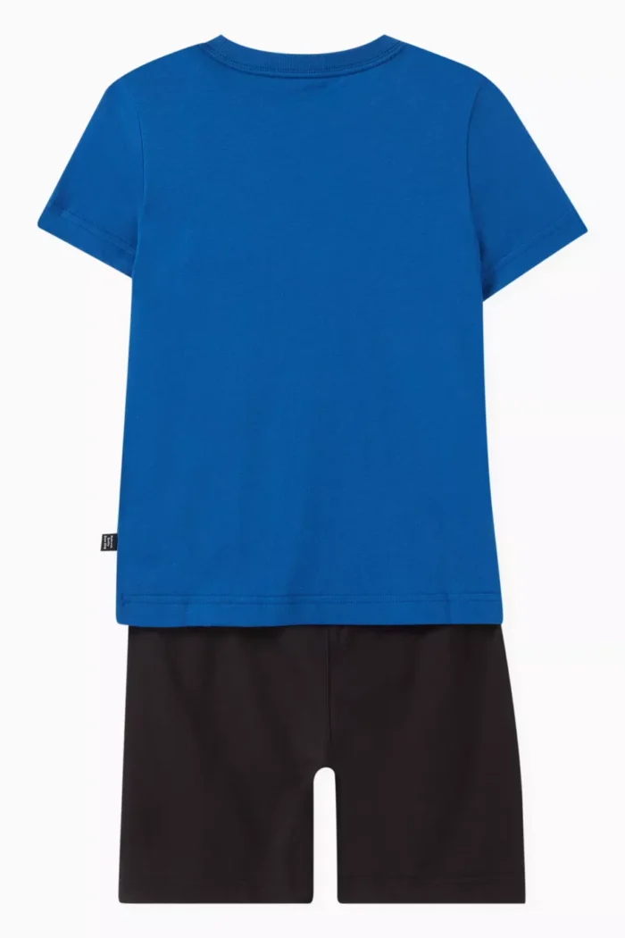 PUMA Logo Print Cotton T-shirt and Shorts Set - Image 5