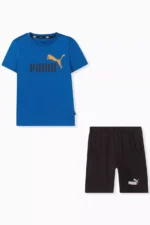 PUMA Logo Print Cotton T-shirt and Shorts Set - Image 4