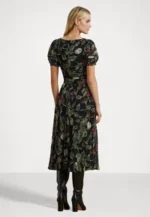 FLORAL GEORGETTE PUFF-SLEEVE DRESS - Day dress - black multi - Image 2