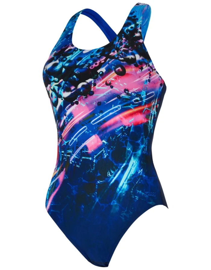 Zoggs Aquaria Actionback Swimsuit - Navy/Pink - Image 5