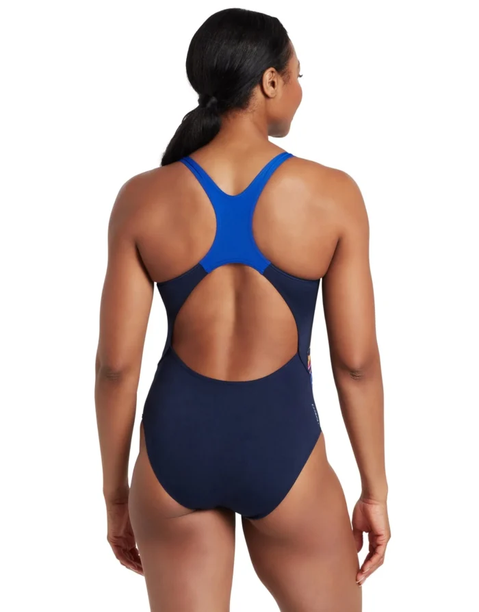 Zoggs Aquaria Actionback Swimsuit - Navy/Pink - Image 4