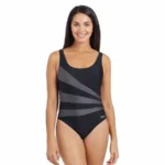 Zoggs Sandon Scoopback Ecolast Swimsuit (462553-BK) black