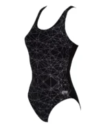 Zoggs Warrego Powerback Swimsuit - Black/White - Image 6