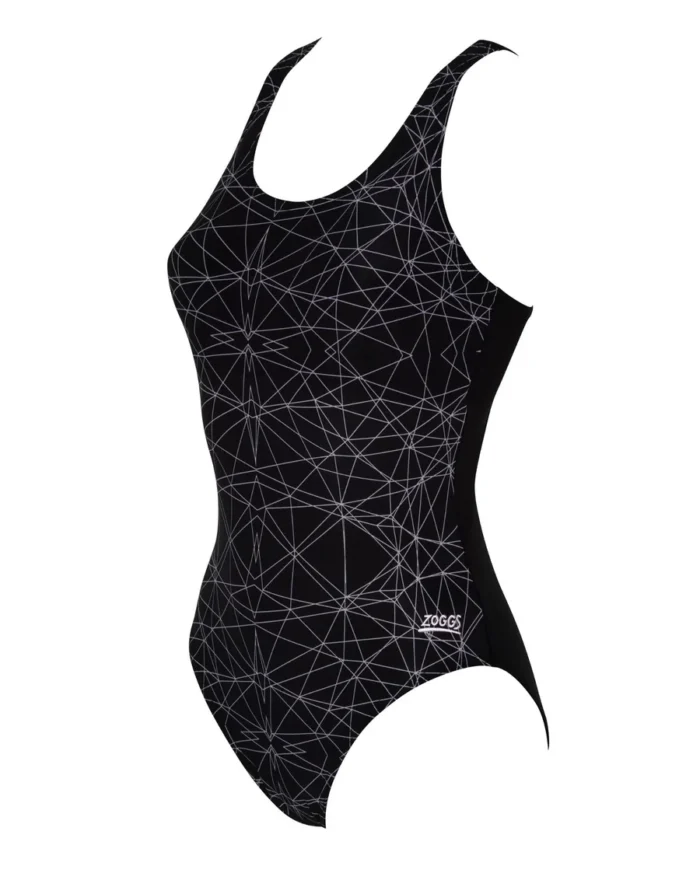 Zoggs Warrego Powerback Swimsuit - Black/White - Image 6