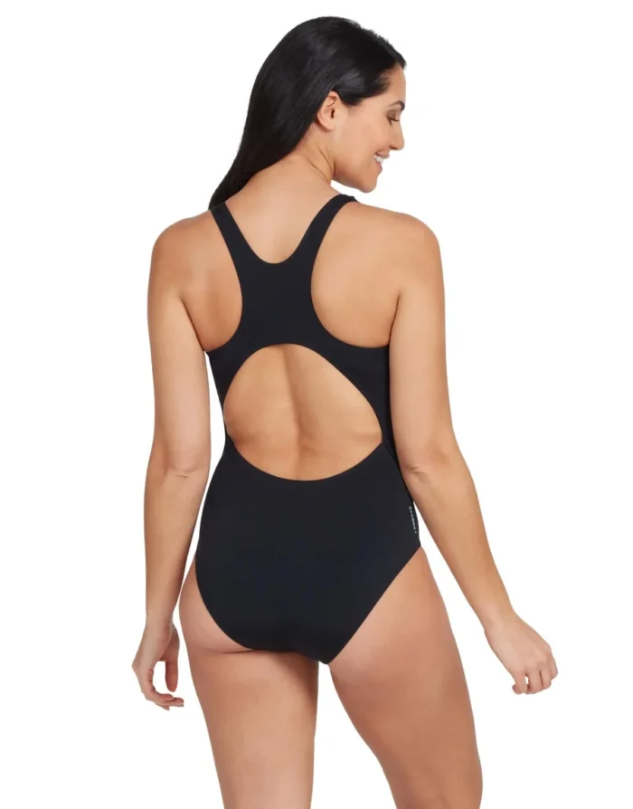 Zoggs Warrego Powerback Swimsuit - Black/White - Image 5