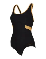Zoggs Dakota Crossback Swimsuit - Black/Gold - Image 2